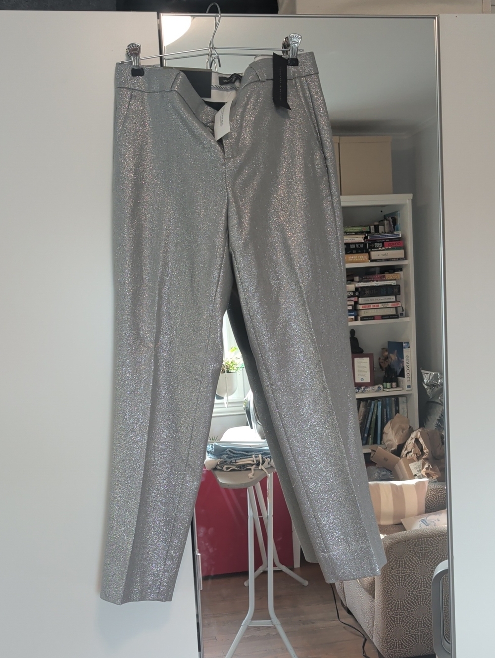 Banana Republic Men’s Silver Sparkle Dress Trousers